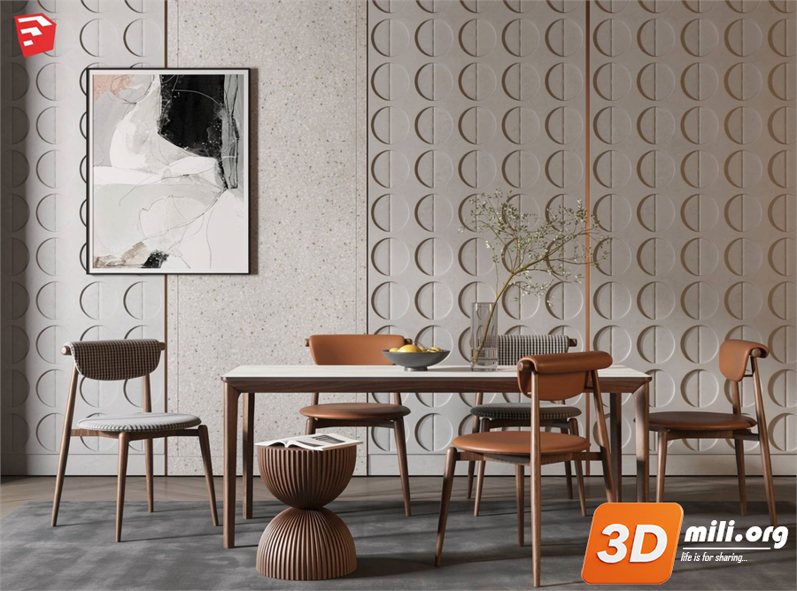 Dining Table Set Skp Files
